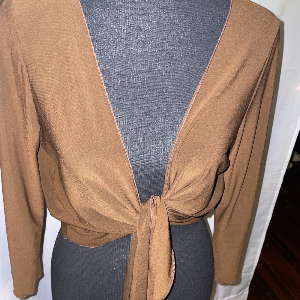 Brown Front Tie Top from Brand J.T.B